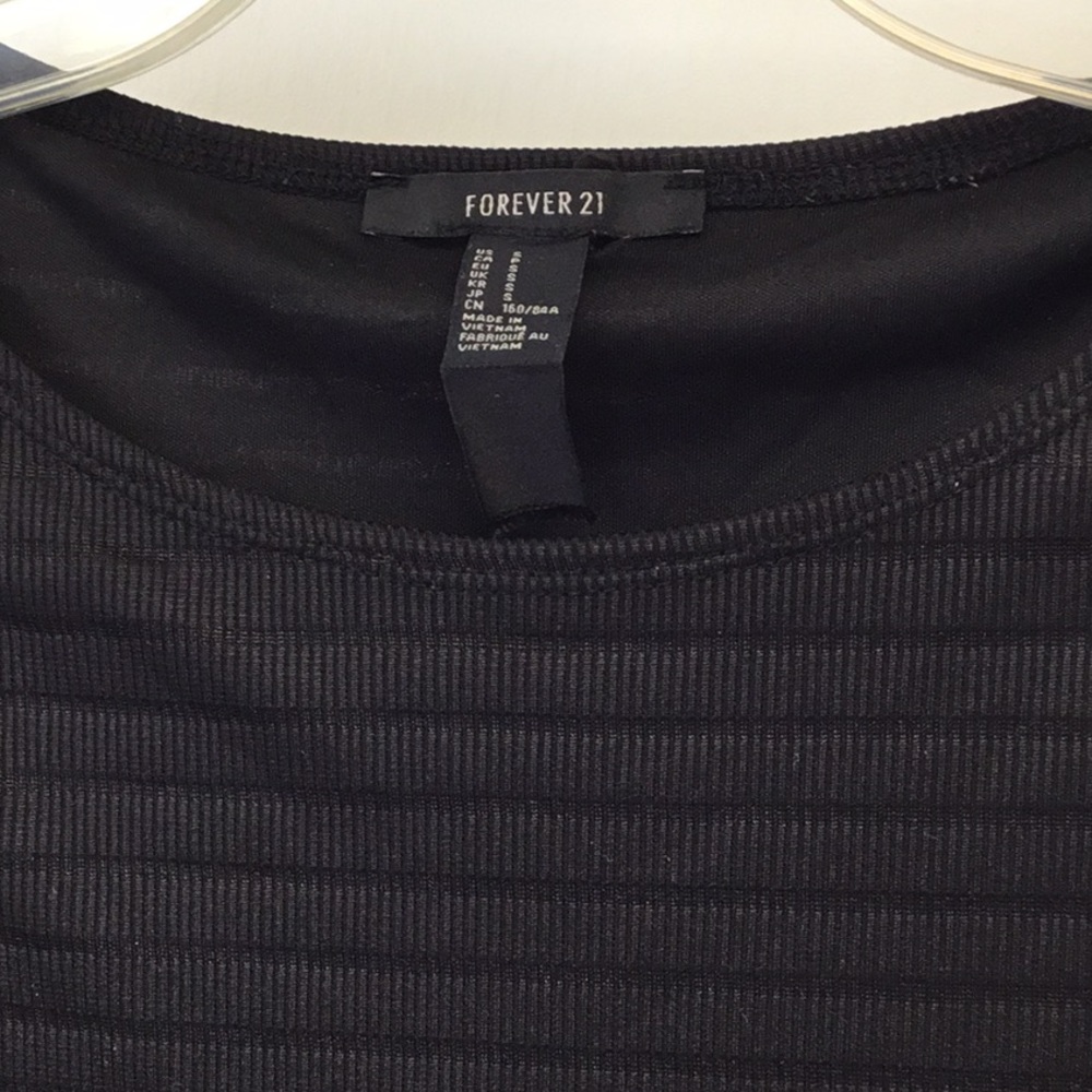 Forever 21 Bodycon Fit & Flare Dress Black Sm - Picture 4 of 5